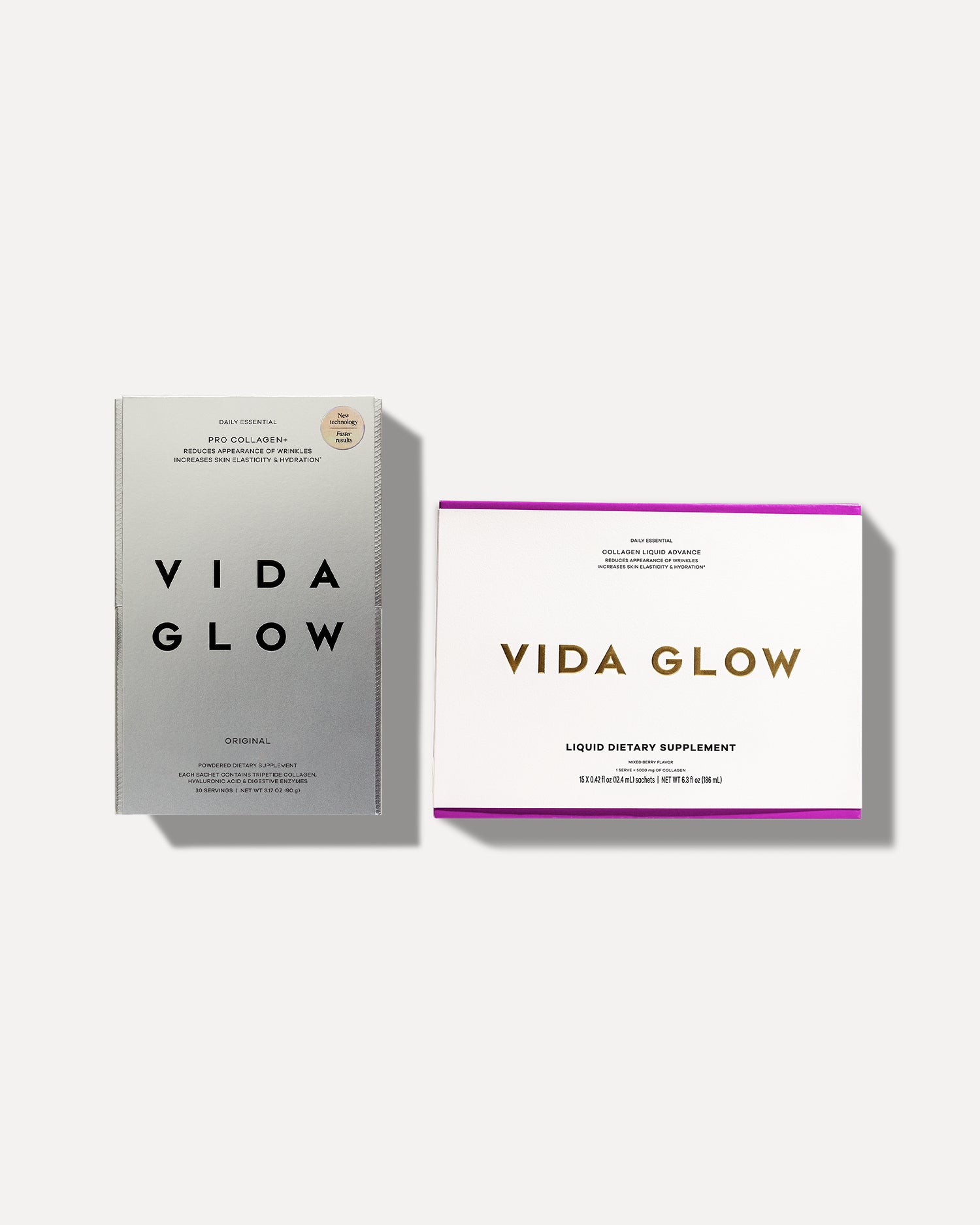 Vida glow  ビダ・グロー　コラーゲン 3個セット Vida Glow Mixed Natural Marine Collagen Trial Pack | Bath & Unwind