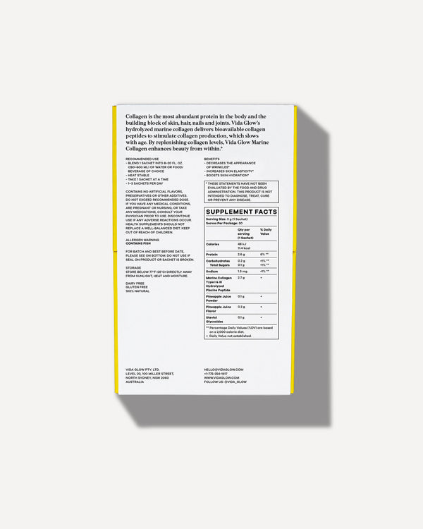 Natural Marine Collagen Sachets - Pineapple