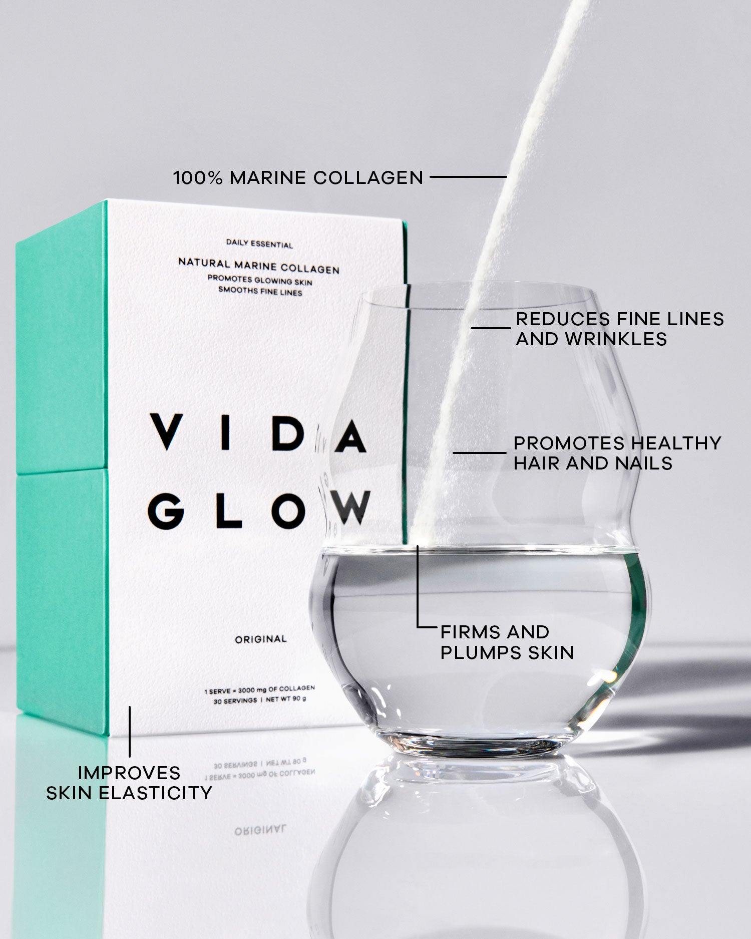 VIDA GLOW NATURAL MARINE popular COLLAGEN SACHETS PEACH 30 Servings!